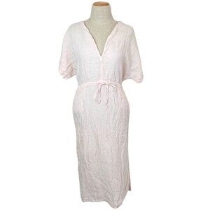 Hartford Alternative Classics Light Pink  Shift Dress Size 6 100% Linen‎ Vintage